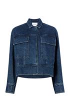 Michelle Waugh Emilie Cropped Cotton Denim Coat