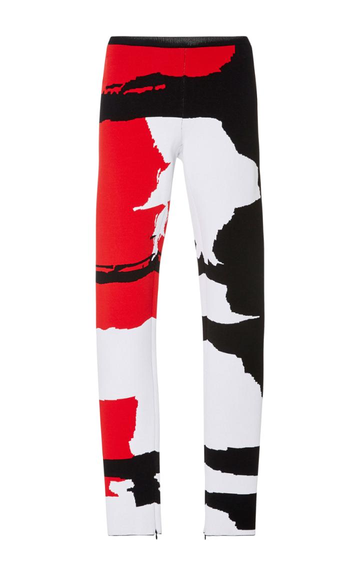 Oscar De La Renta Skinny Printed Trousers