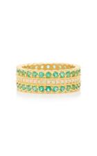 Jamie Wolf 18k Yellow Gold Diamond And Emerald Ring