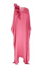 Esme Vie M'o Exclusive V Neck Caftan With Bouquet Brooch