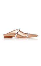 Malone Souliers By Roy Luwolt Maureen Metallic Leather Flats