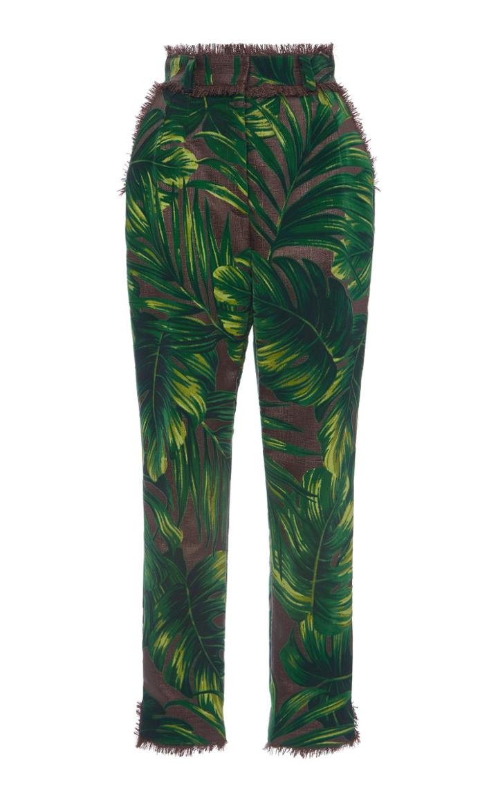 Moda Operandi Dolce & Gabbana Fringe-trimmed Woven Straight-leg Pants Size: 36