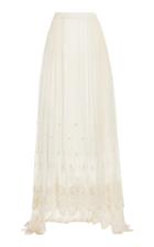 Paco Rabanne Embroidered Silk Georgette Maxi Skirt