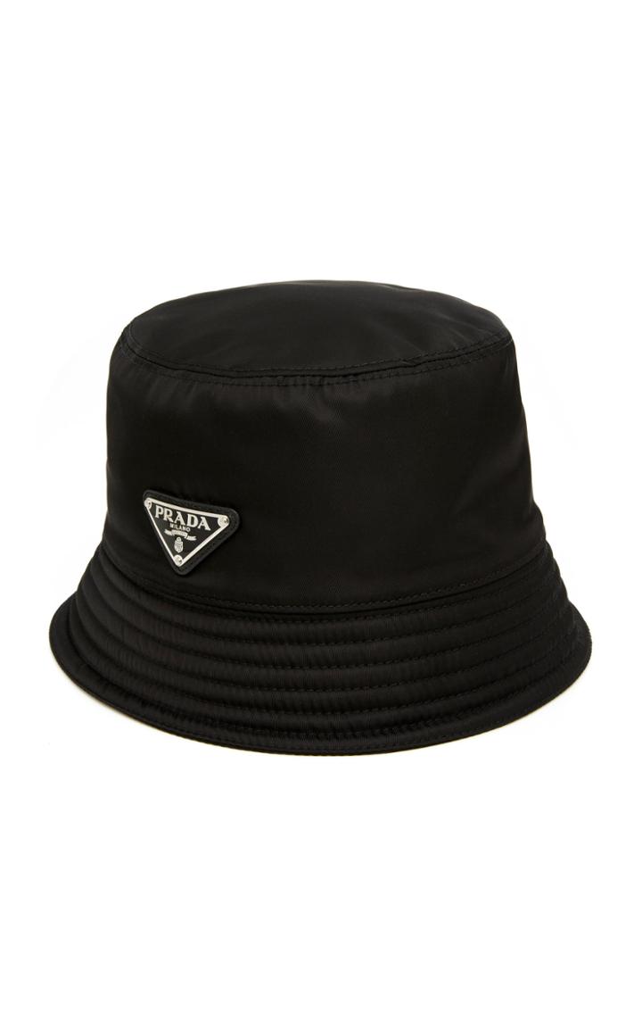 Prada Logo-appliqud Nylon Bucket Hat