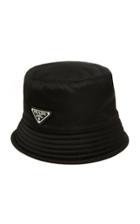 Prada Logo-appliqud Nylon Bucket Hat