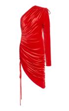 Moda Operandi Monse Ruched Velvet One-shoulder Dress