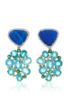 Amrapali Opal Emerald And Diamond Earrings