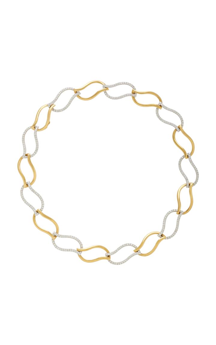 Gioia Flame 18k Gold And Diamond Necklace