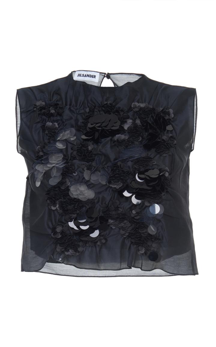 Jil Sander Foyer Sleeveless Embellished Top