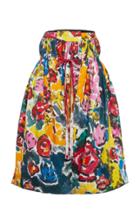 Moda Operandi Marni Floral-print Cotton Bubble-hem Midi Skirt Size: 36