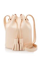 Building Block Leather Bucket Bag