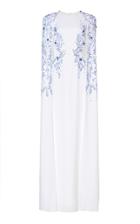Jenny Packham Lylou Embellished Crepe Cape Gown