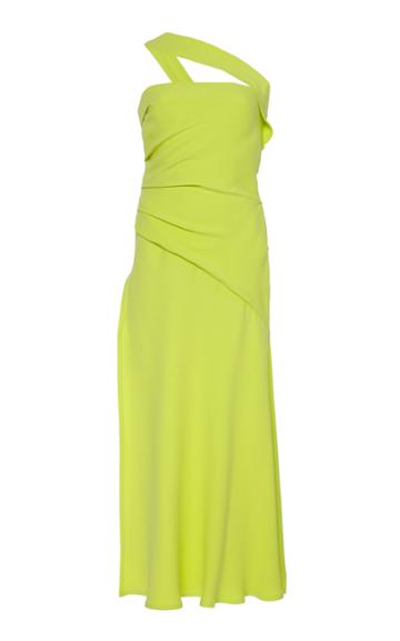Moda Operandi Sandra Mansour Citron Acidul Asymmetric Silk-blend Midi Dress Size: 3