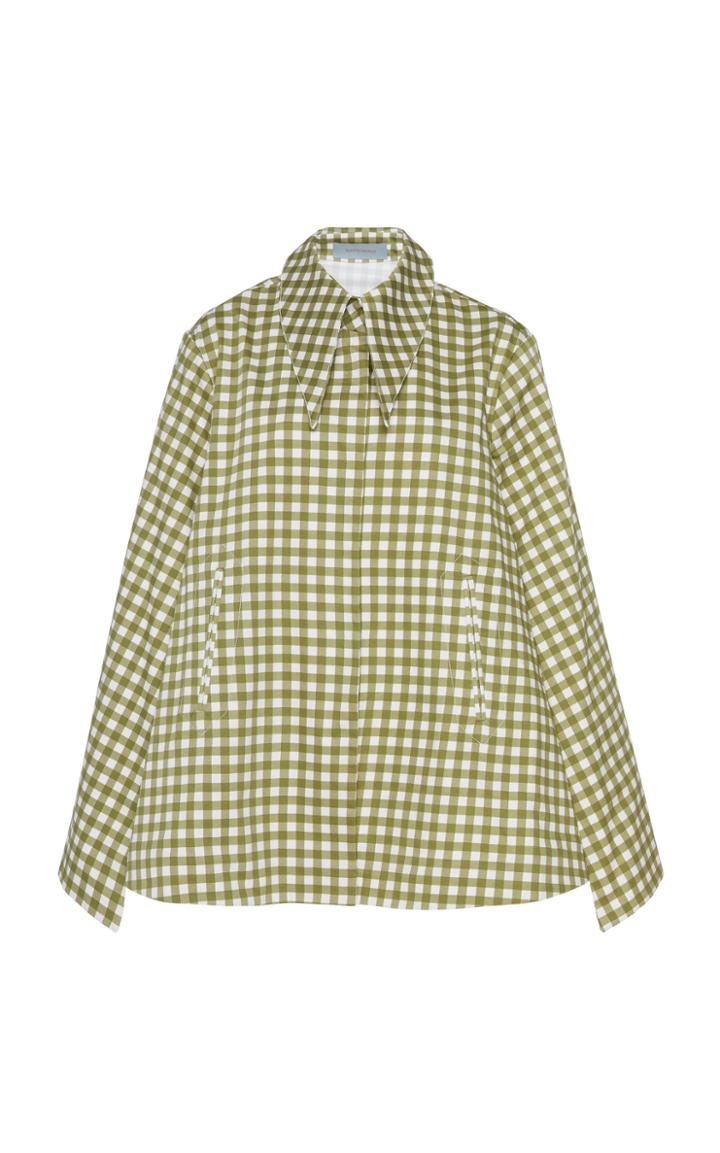 Silvia Tcherassi Gingham-patterned Gabrielle Cotton Jacket