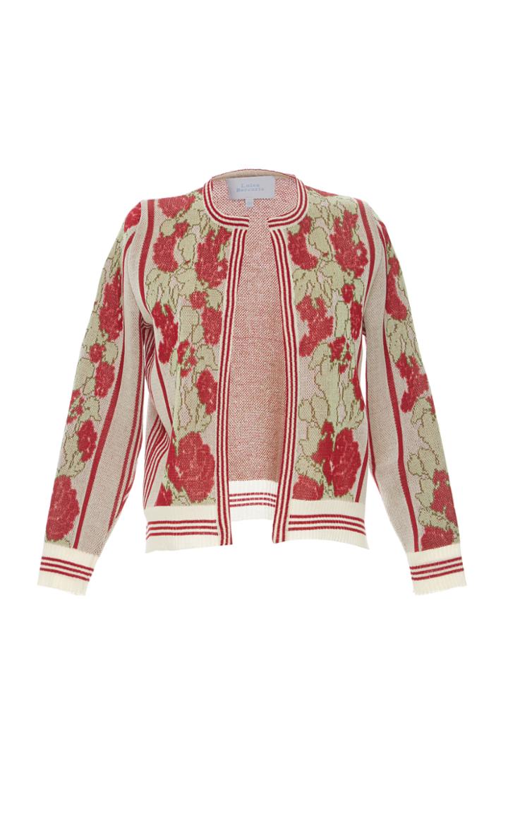 Luisa Beccaria Jacquard Knit Cardigan