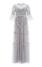 Moda Operandi Needle & Thread Shimmer Ditsy Embroidered Tulle Gown