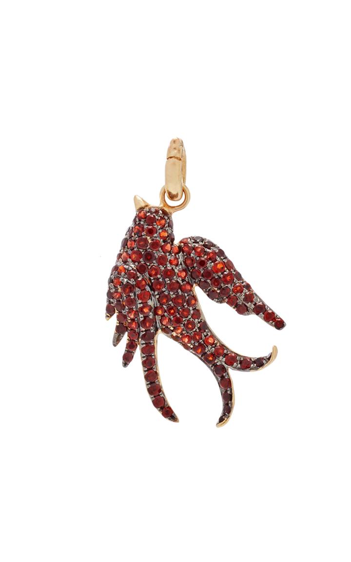 Moda Operandi Storrow 14k Gold And Garnet Sparrow Charm