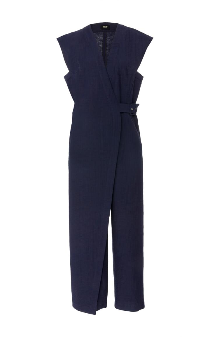 Rachel Comey Wrap-effect Cotton-blend Jumpsuit