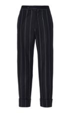 Thom Browne Chalk Stripe Cropped Wool Trousers
