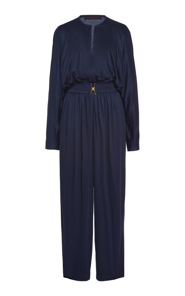 Moda Operandi Martin Grant Draped Jersey Jumpsuit Size: 36