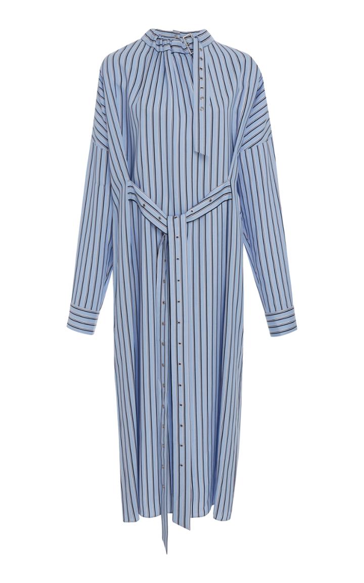 Tibi Buckle Dolman Stripe Dress