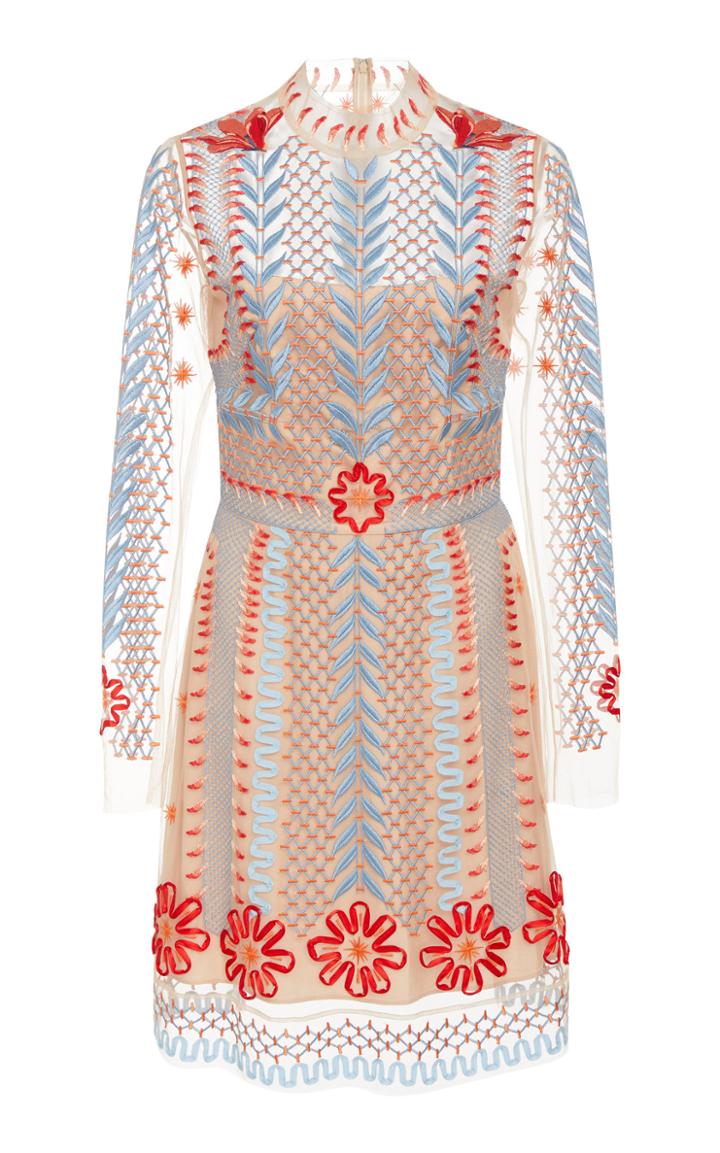 Temperley London Teahouse Organza Embroidered Dress