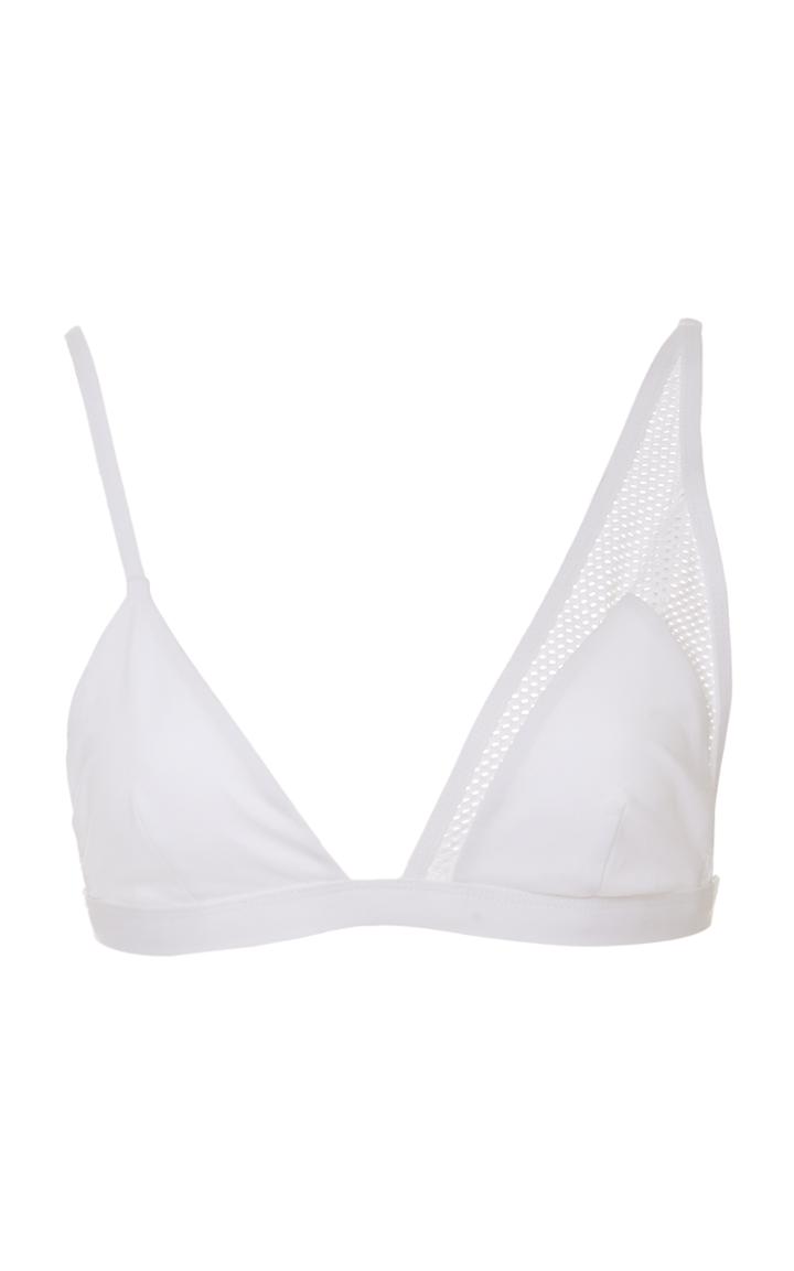 Onia Taylor Part Mesh Triangle Bikini Top