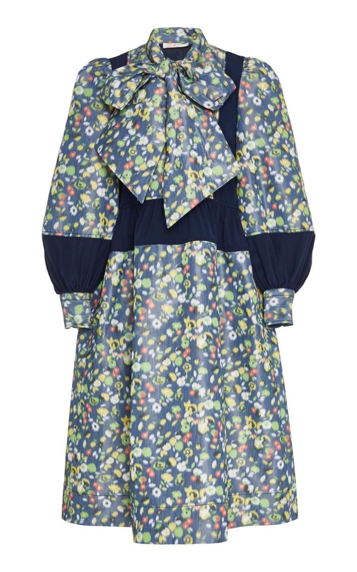 Moda Operandi Tory Burch Floral Tafetta Dress Size: 00