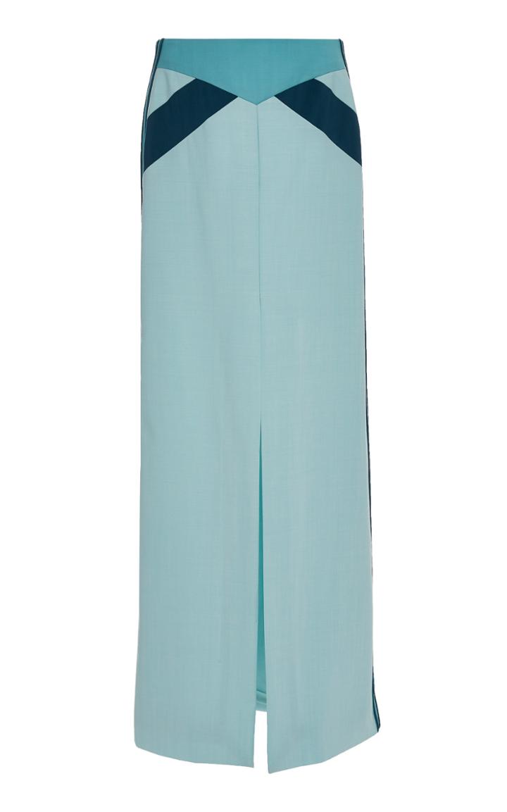 Zimmermann Moncur Slit-hem Wool Track Skirt