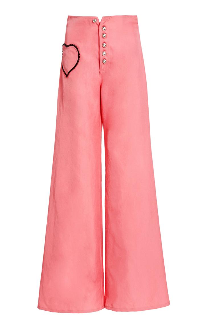 Moda Operandi Rodarte Lace-trimmed Twill Flared Pants
