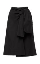 Diane Von Furstenberg Waist Tie Front Slit Solid Skirt