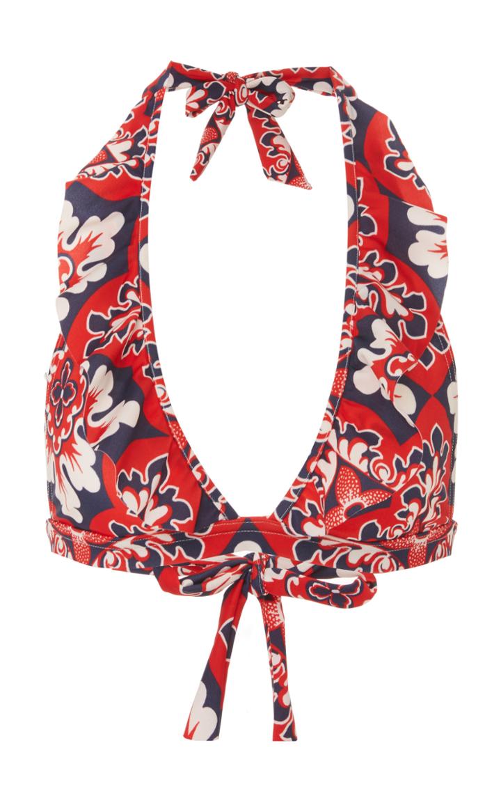 La Doublej Rouches Ruffled Bikini Top