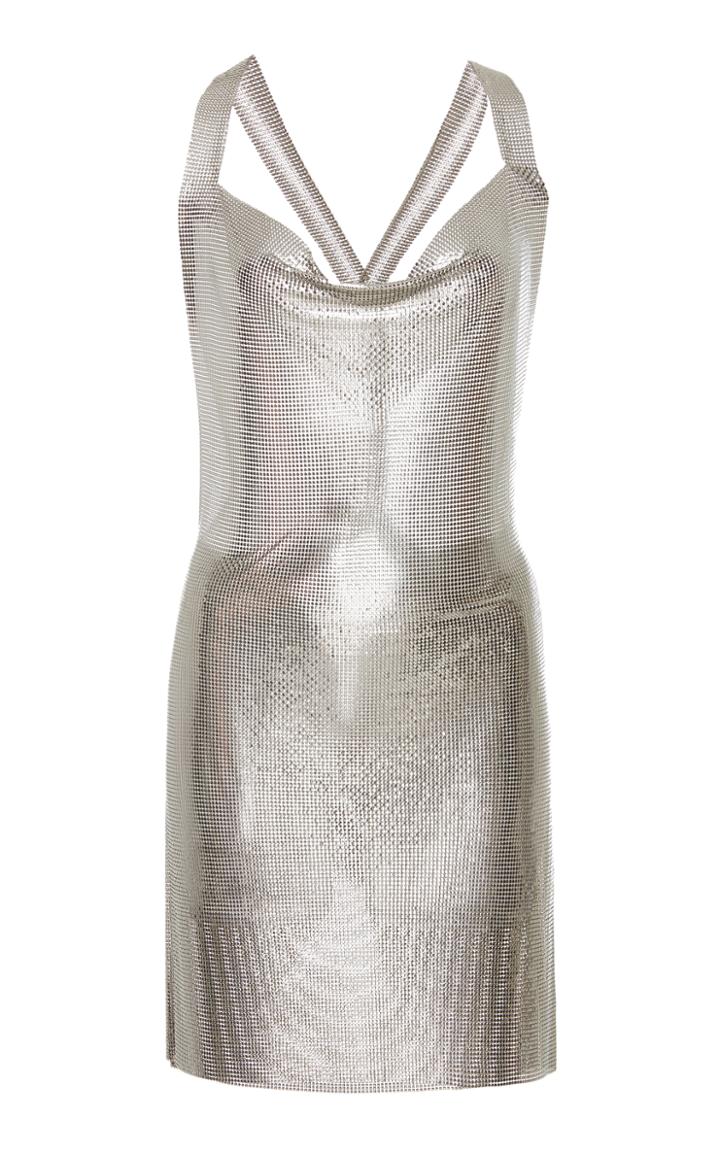 Fannie Schiavoni Mini Metal Mesh Dress