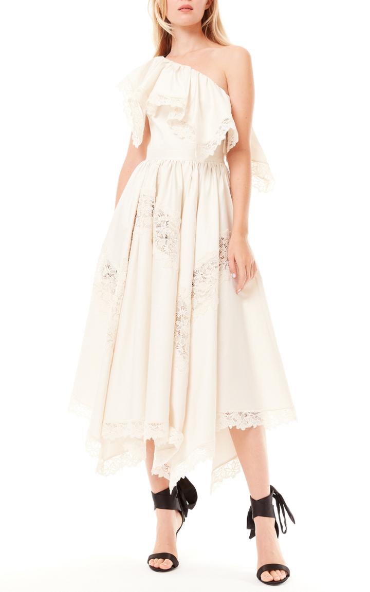 Moda Operandi Zuhair Murad Lace-trimmed Cotton-blend Dress
