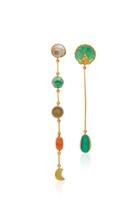 Grainne Morton Pixie Mismatched Gold-tone Drop Earrings