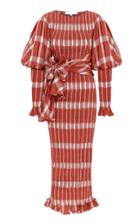 Moda Operandi Raisa Vanessa Plaid Midi Dress With Ribbon Belt