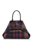 Akris Ai Small Woven Leather Top Handle Bag