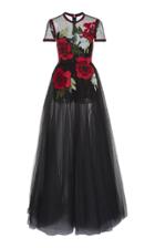 Elie Saab Embroidered Tulle Dress