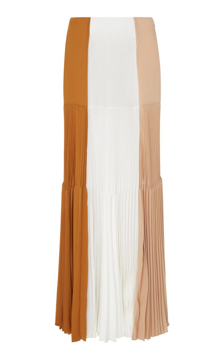 Givenchy Color-block Silk Skirt