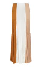 Givenchy Color-block Silk Skirt