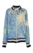 The Elder Statesman Gerbera Reversible Velvet Bomber Jacket