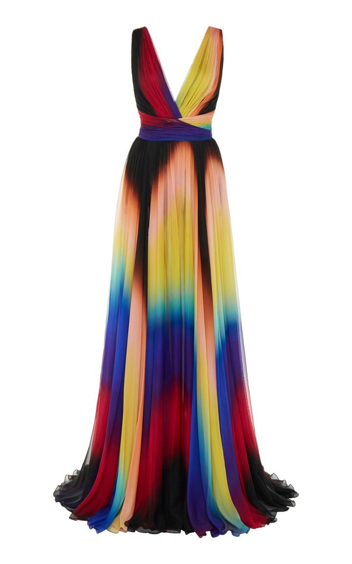 Zuhair Murad Blended Draped Silk Dress