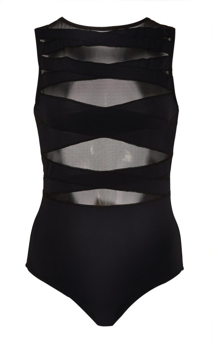 Oye Swimwear Nyx Mesh Panel Swimsuit