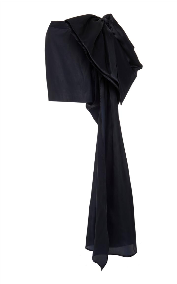 Moda Operandi Alitte Stretch Leather Bow Skirt Size: 0
