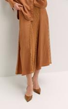 Moda Operandi By Malene Birger Stelma Lace-trimmed Viscose Midi Skirt