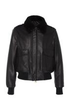 Ami Zipped Jacket With Amovible Shearling Collar