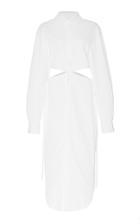 Christopher Esber Twisted Cutout Cotton-poplin Shirt Dress Size: 6