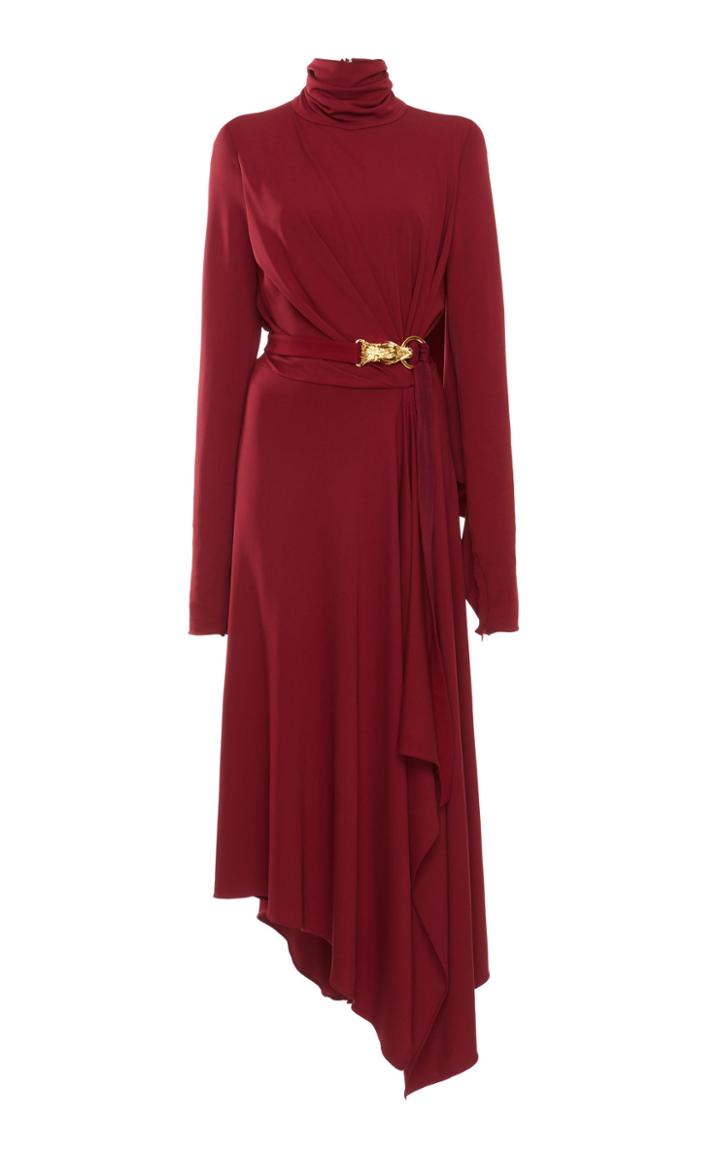 Elie Saab Asymmetrical Jersey Midi Dress