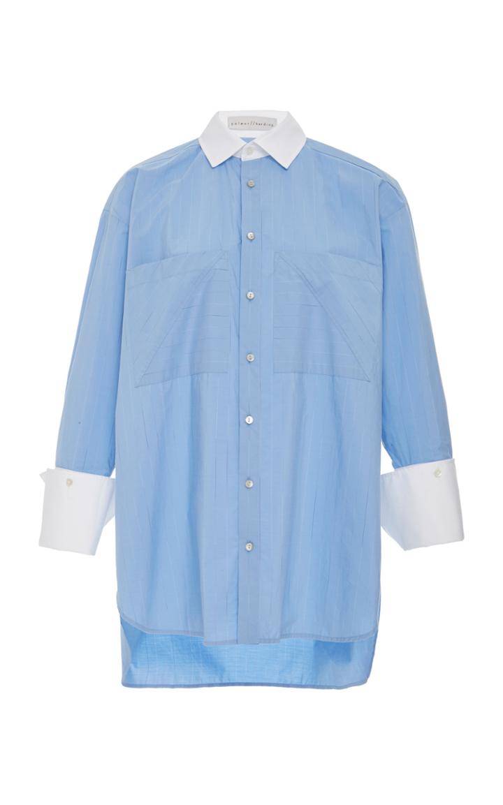 Palmer/harding Palmer//harding Boyfriend Cotton-poplin Button-up Shirt