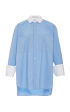 Palmer/harding Palmer//harding Boyfriend Cotton-poplin Button-up Shirt